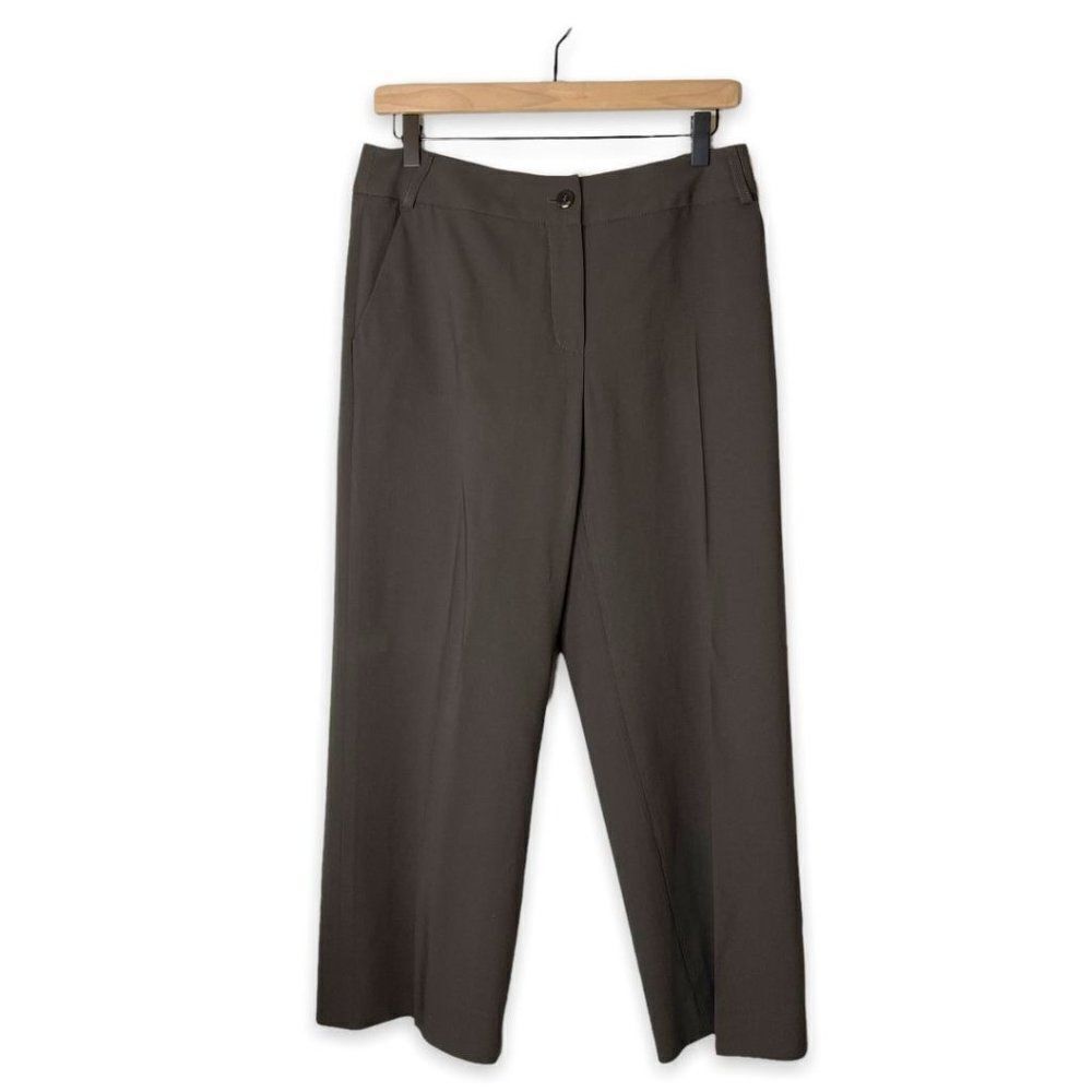 Armani Collezioni Brown Straight Leg Ankle Trouser Pants Size 44 - Picture 1 of 6